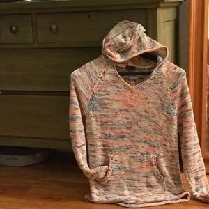 Rainbow knit sweater by Eddie Bauer.